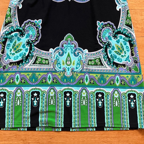 Sandra Darren Black Paisley Print Dress - Picture 5 of 7